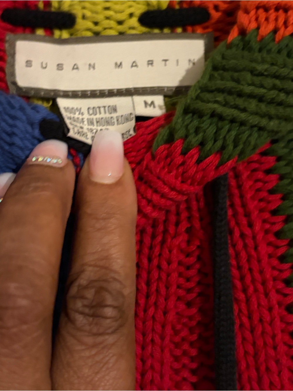 Vibrant Multicolor Ribbed Button-Front Cardigan - Picture 4 of 4